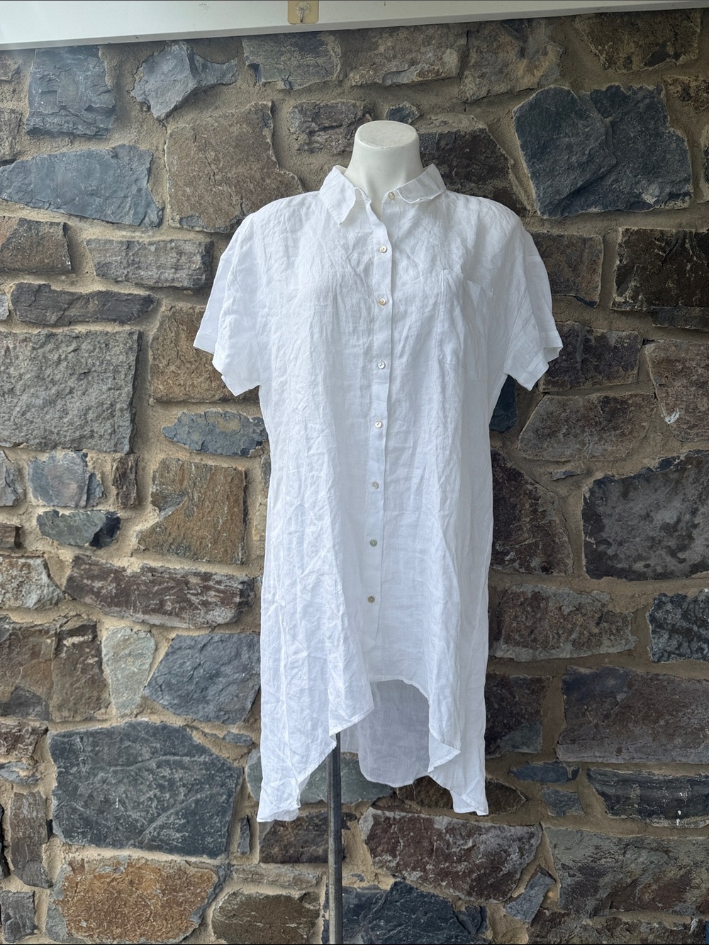 Eileen Fisher Linen High-low Shirtdress size Medium